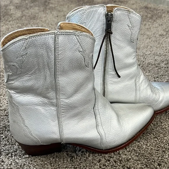 Free People Women's Silver Ankle Boots - Picture 2 of 10